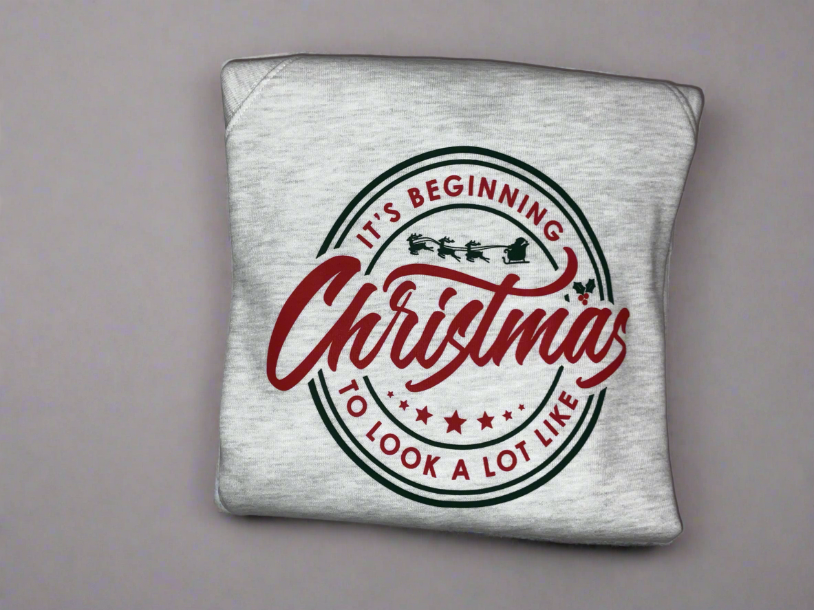 Its Beginning To Look Alot Like Christmas Adult Crewneck Tee & Sweatshirt