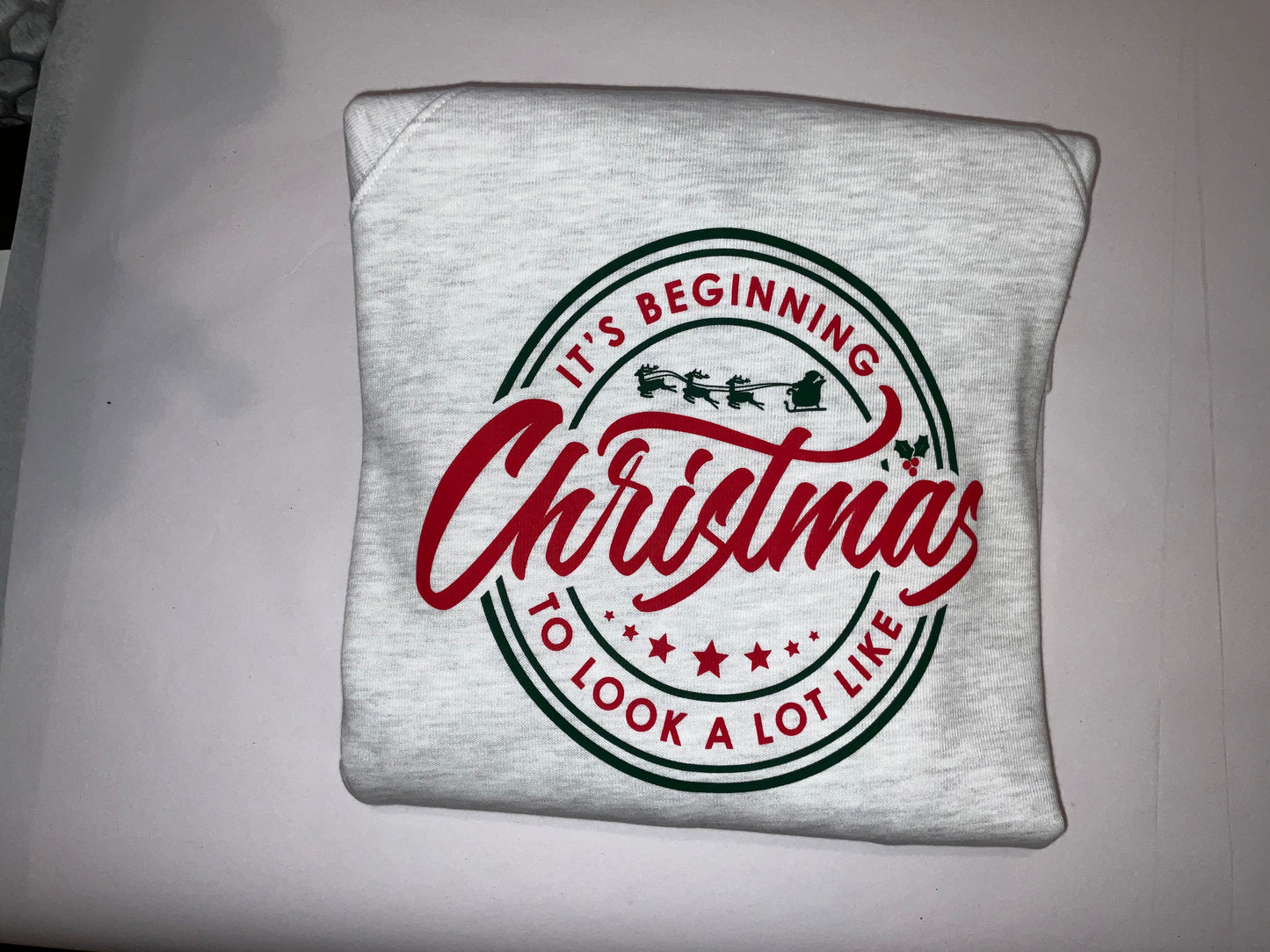 Its Beginning To Look Alot Like Christmas Adult Crewneck Tee & Sweatshirt