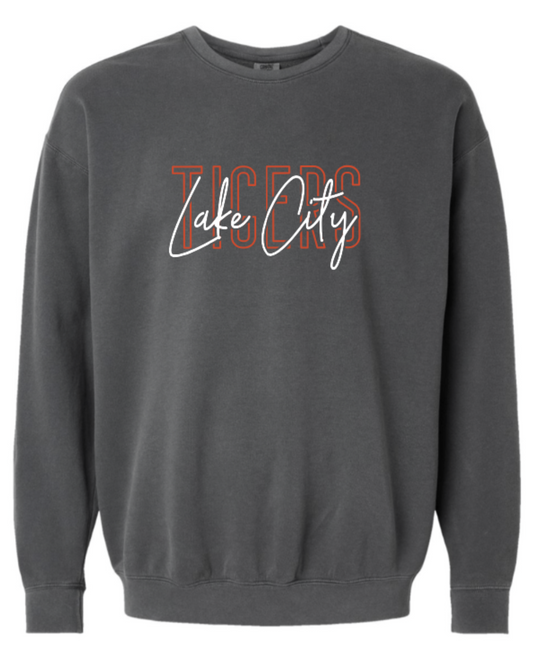 Lake City Tigers Script Lightweight Adult Sweatshirt