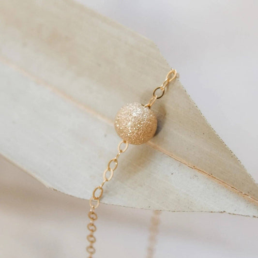 Stardust Bead Necklace - Layering Necklace, Hypoallergenic