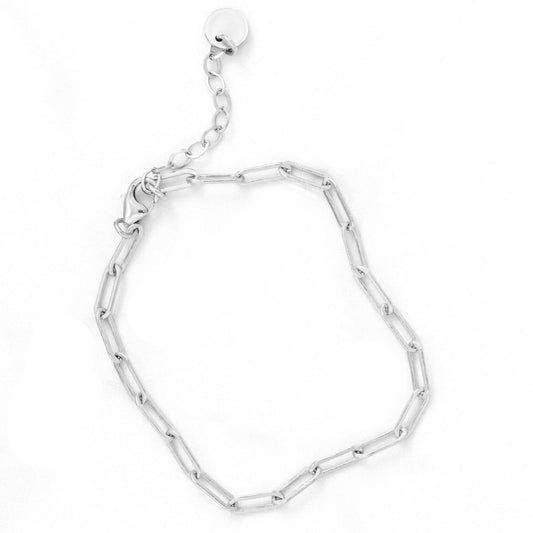 Paperclip Chain Bracelet w/1" Built-In Extender - Waterproof